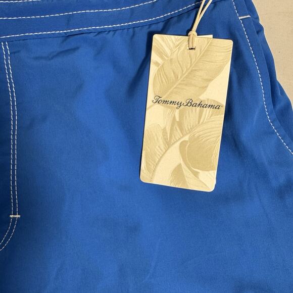Tommy Bahama Men's Medium Large & XL Swim Trunks Solid Blue - Picture 4 of 12